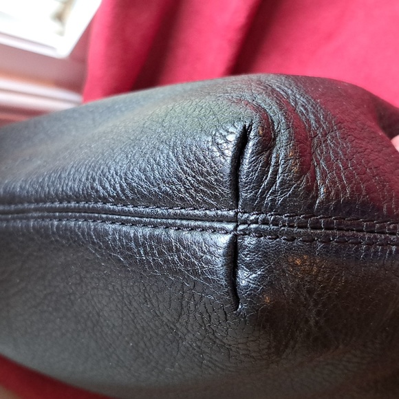 🎆SALE Michael Kors Black Pebble Leather SILVER Hardware Shoulder bag - Picture 9 of 16